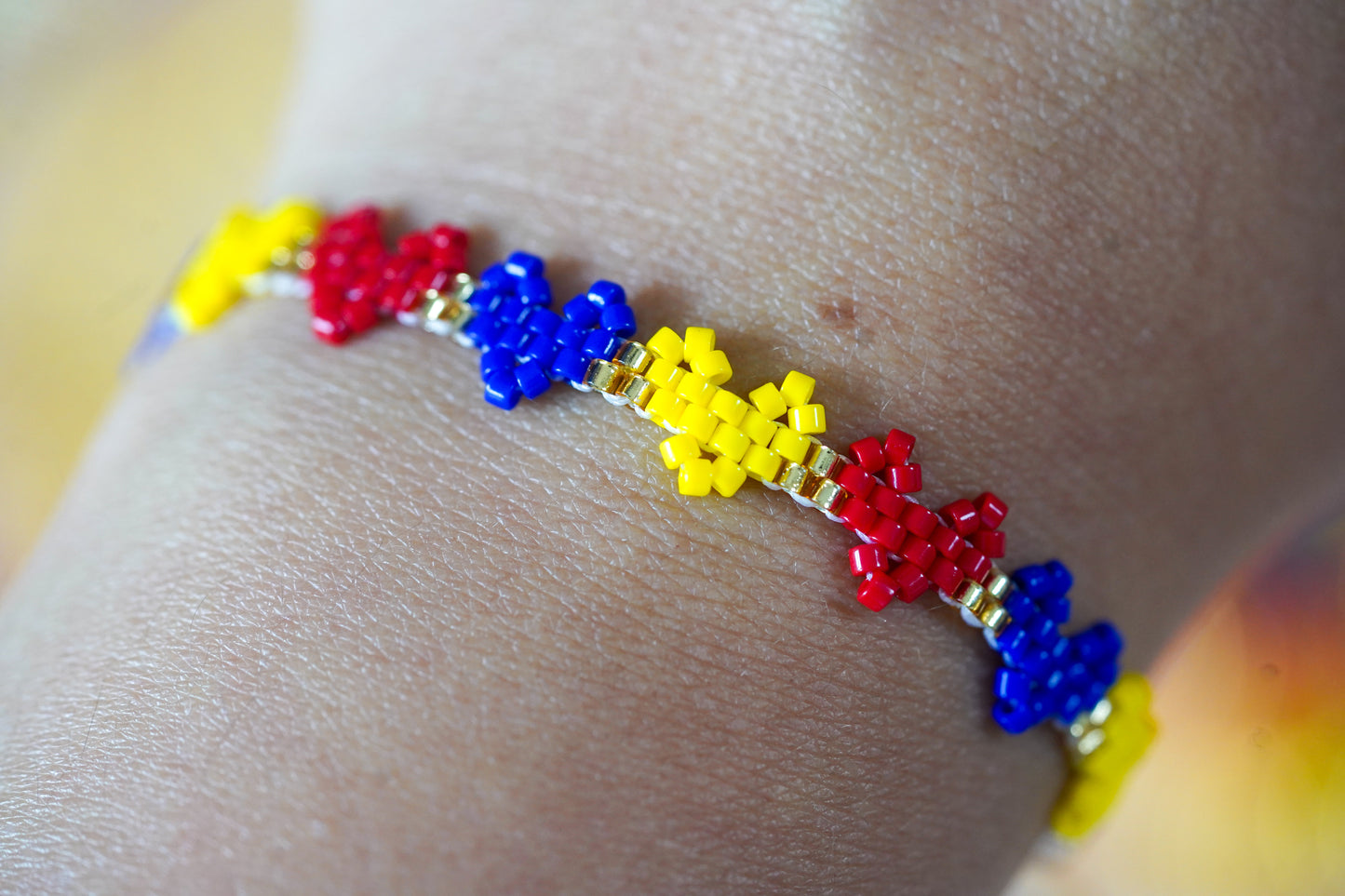 NEW 💛💙♥️⚽ Colombia Beaded Bracelet 🇨🇴✨