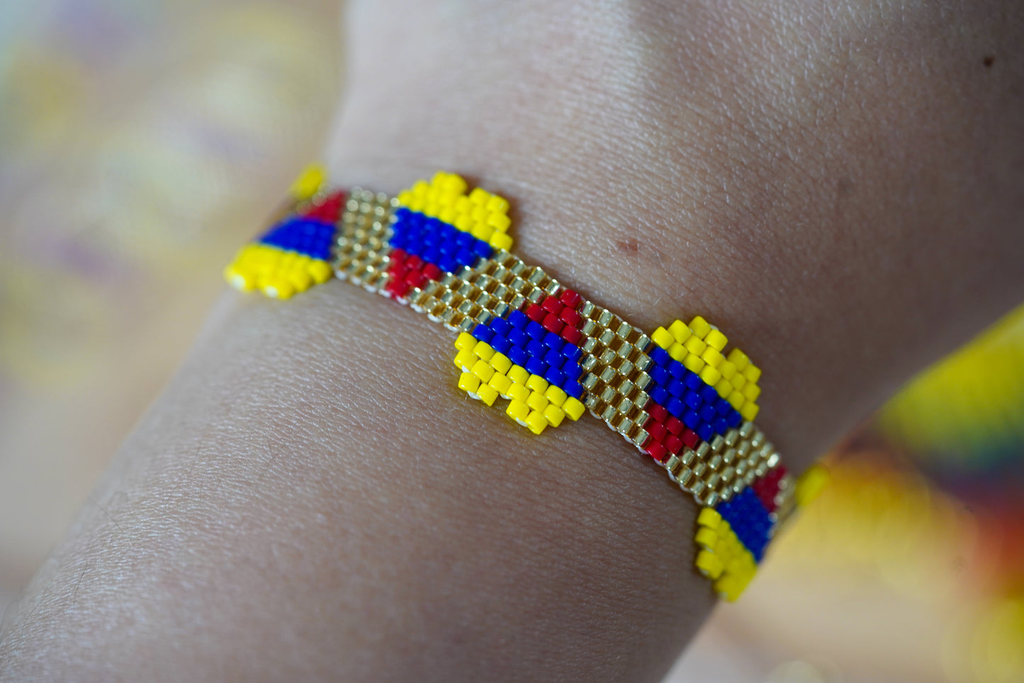 NEW 💛💙♥️⚽ Colombia Beaded Bracelet