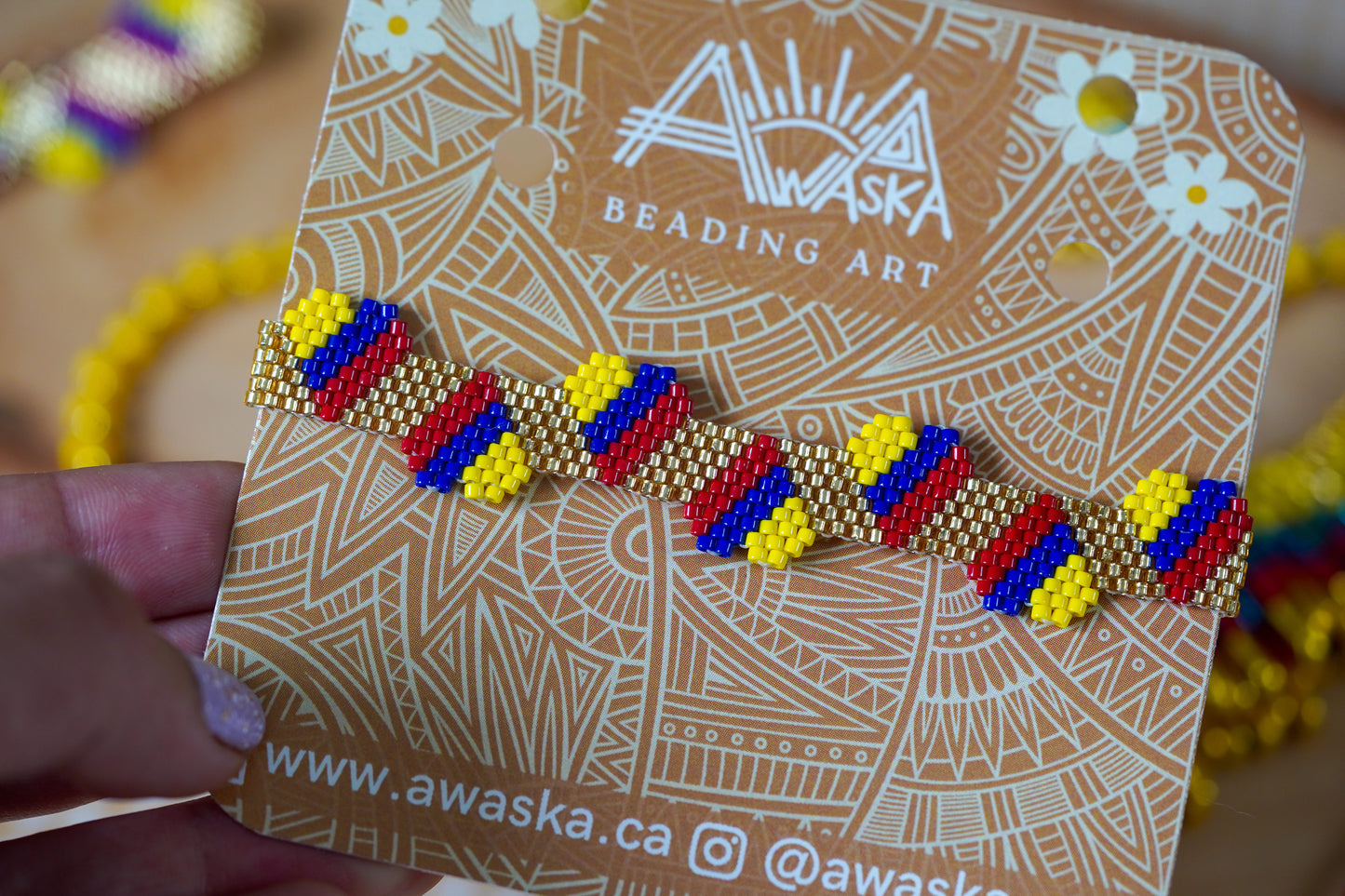 NEW 💛💙♥️⚽ Colombia Beaded Bracelet