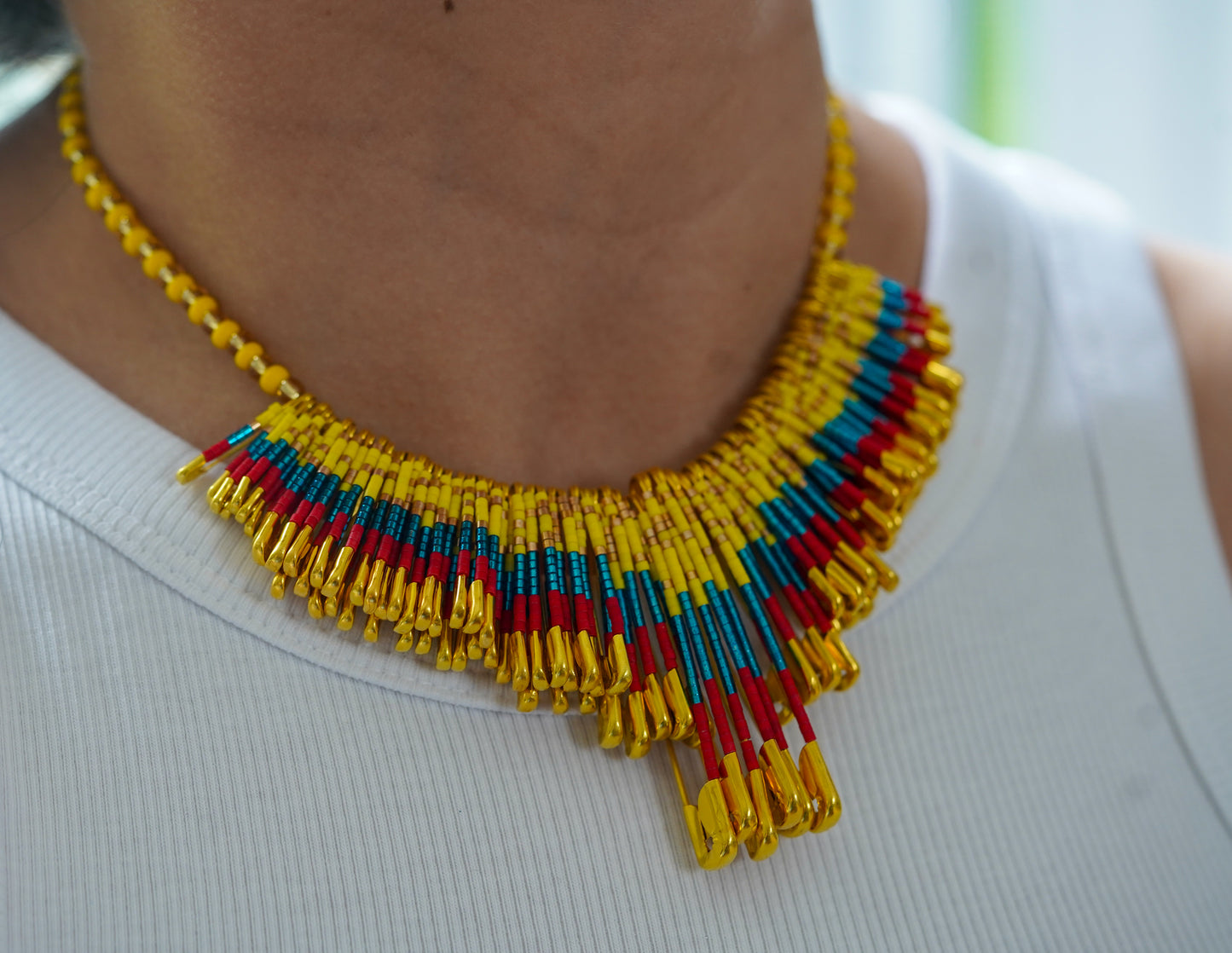 NEW 💛💙♥️⚽ Colombia Condor Spirit Beaded Necklace 🇨🇴✨