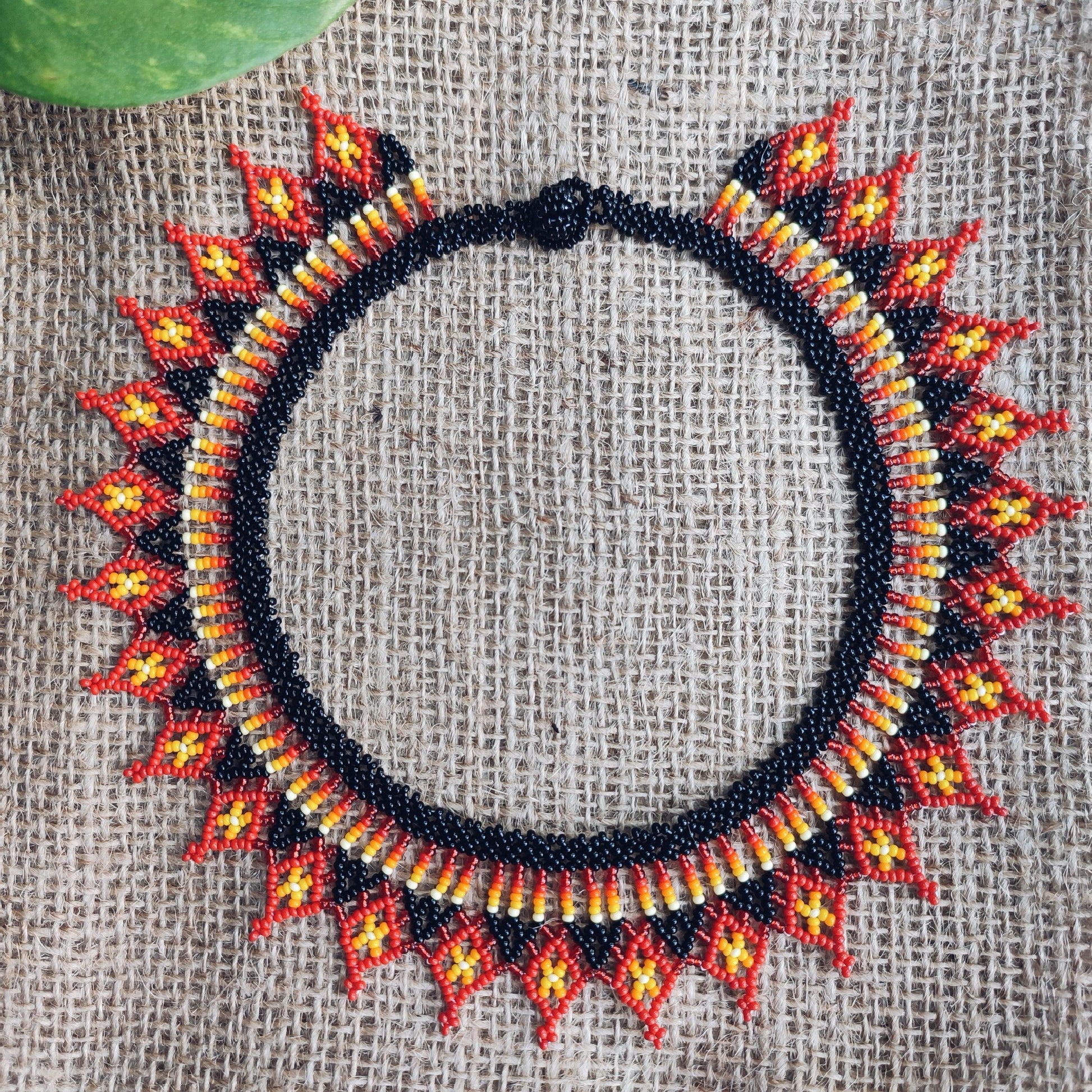 💛✨ Fire Beaded Necklace ❤️‍🔥 - Awaska