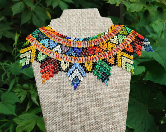 🌈🌄🍃"Rainbow Mountain" Beaded Necklace🌈⛰🍃 - Awaska