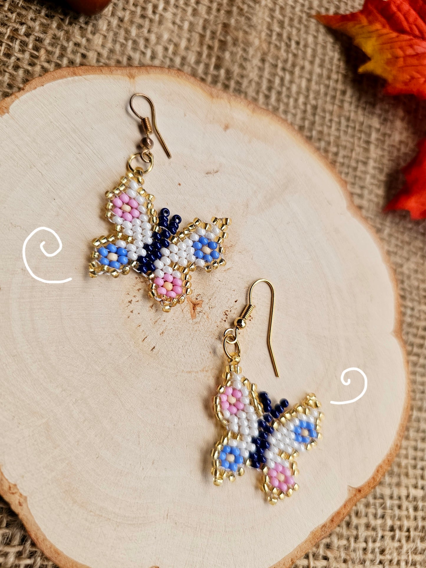 🍁NEW COLLECTION 🍁🦋✨🍂Autumn Butterfly Beading Earrings 🍂✨🦋