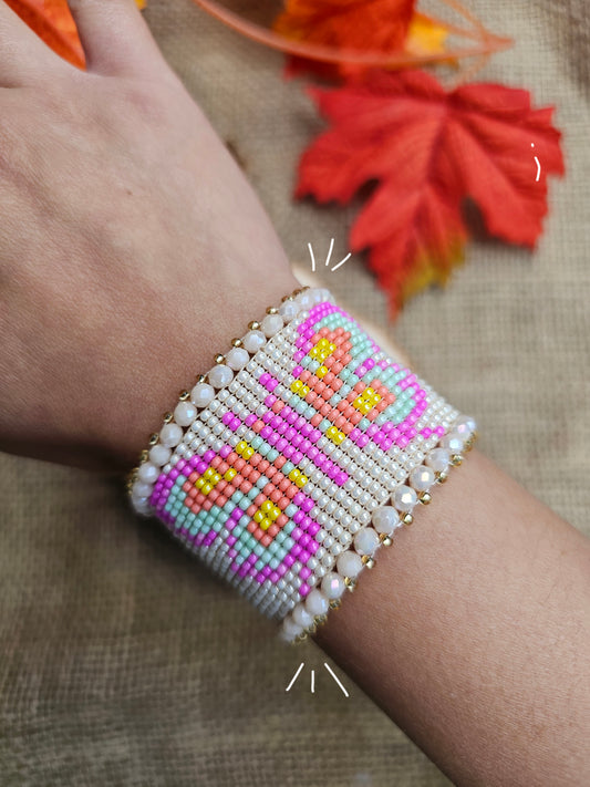 🍁 🦋🍂Autumn Butterfly Beading Bracelet