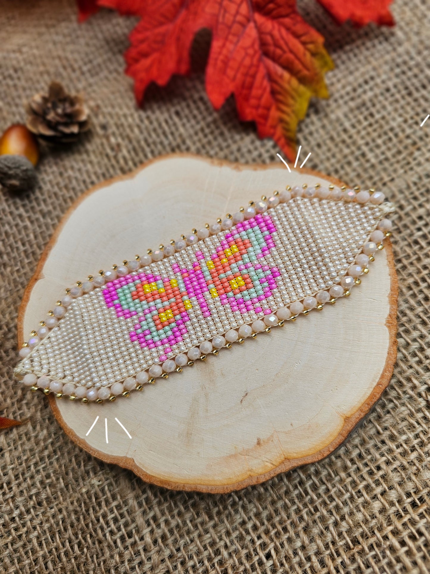 🍁 🦋🍂Autumn Butterfly Beading Bracelet