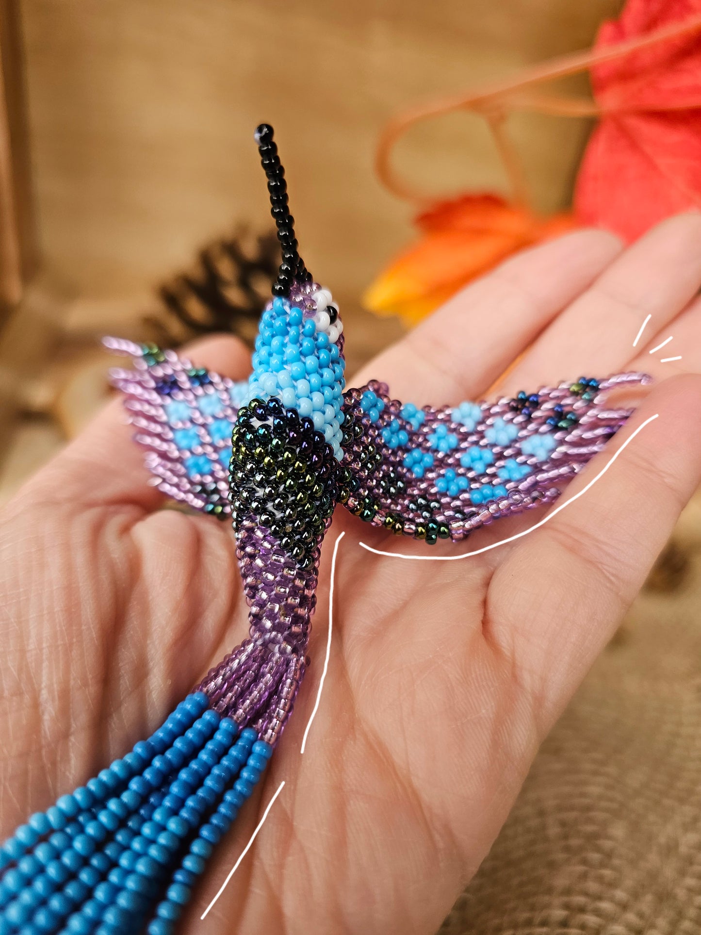✨🍁AUTUMN COLLECTION✨🍁 ✨Little humming bird🍂✨3D Beading