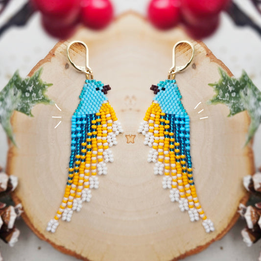 ✨✨NEW✨🎄🌟💫🐦🤍WINTER BIRDS COLLECTION ❄️ Eastern Bluebird Earrings ❄️