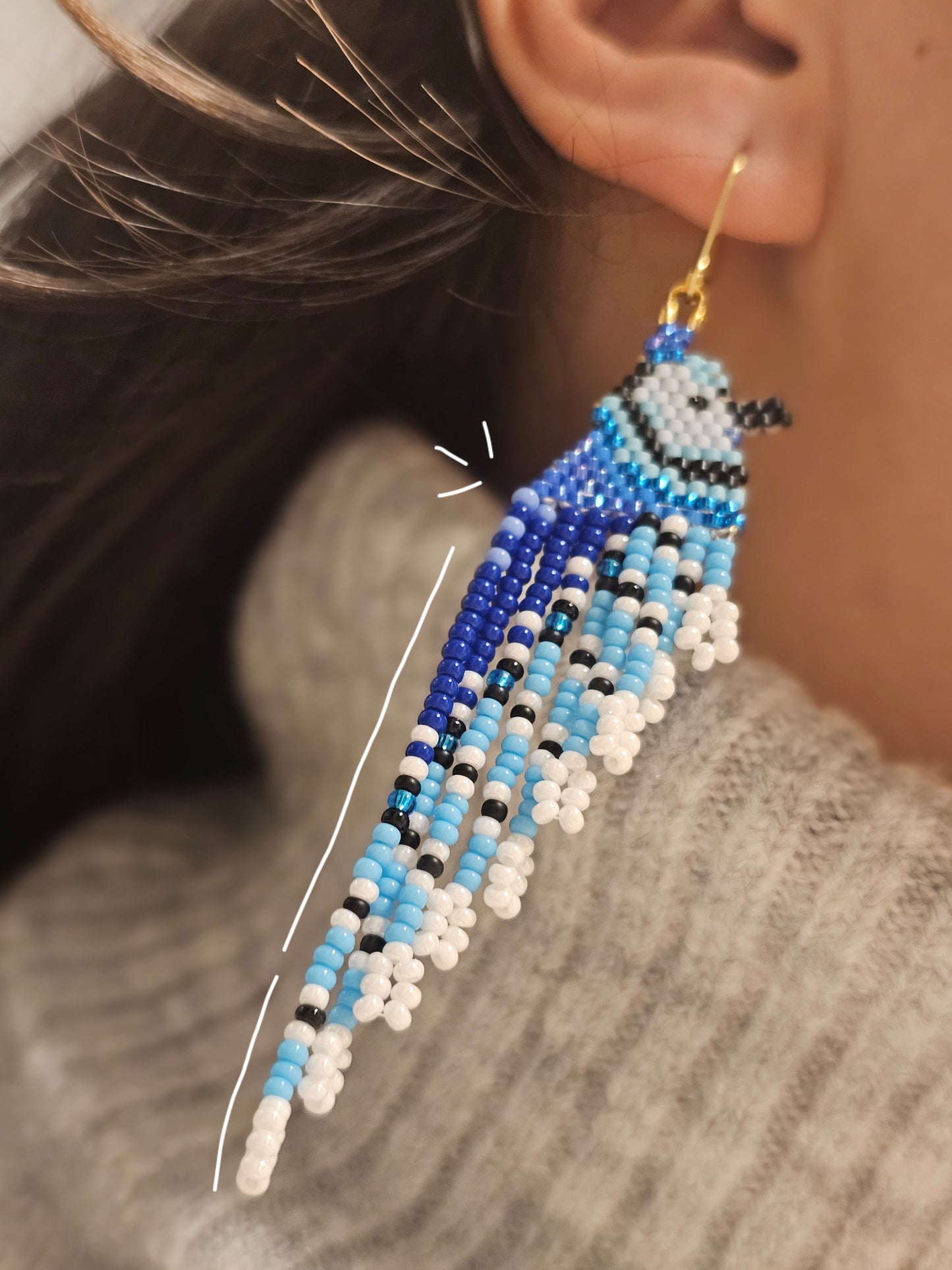 ✨🐦🤍CANADIAN BIRDS COLLECTION ❄️ Blue Jay Earrings ❄️ - Awaska