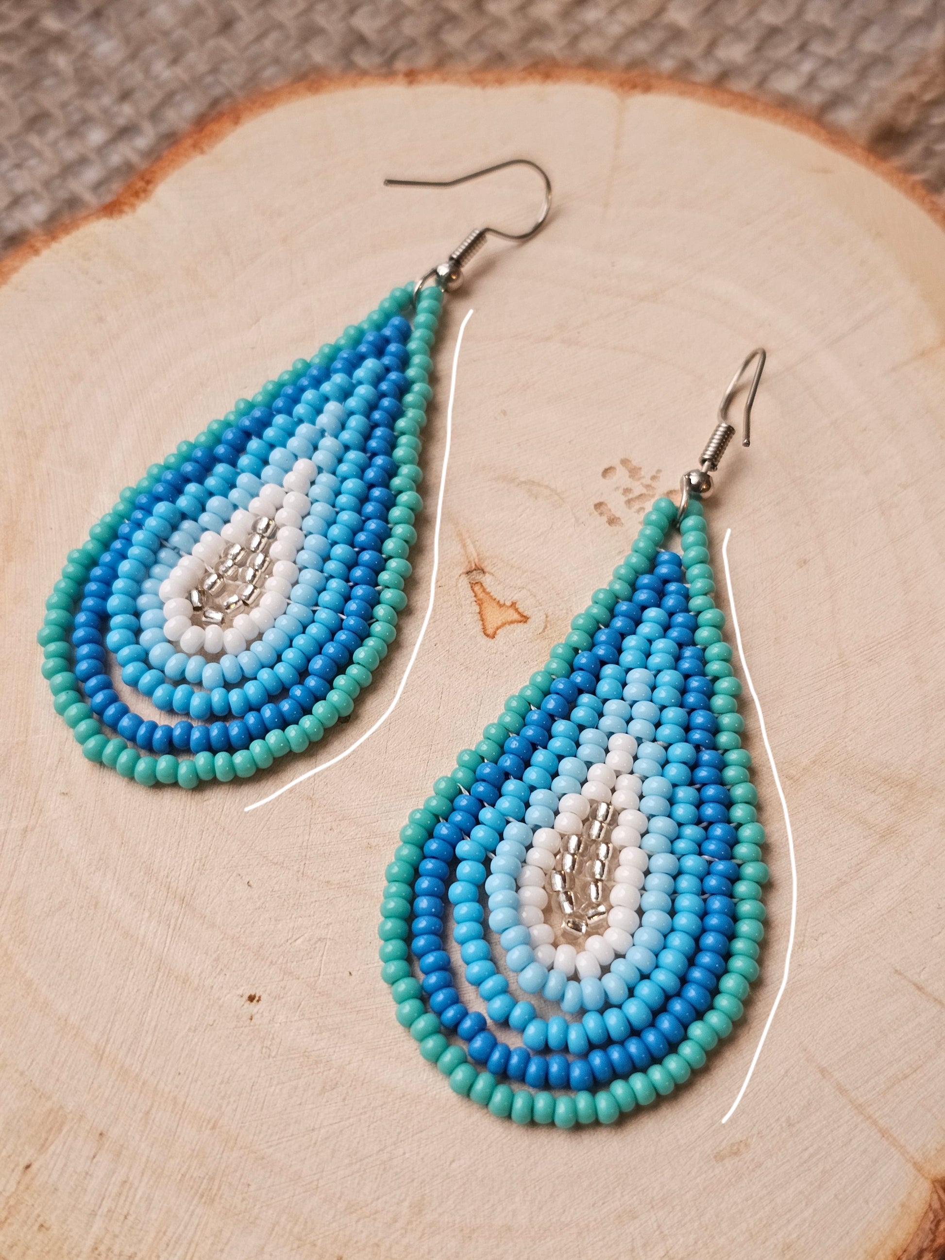 💠✨WINTER SPRING BEADED EARRINGS ✨💙 - Awaska