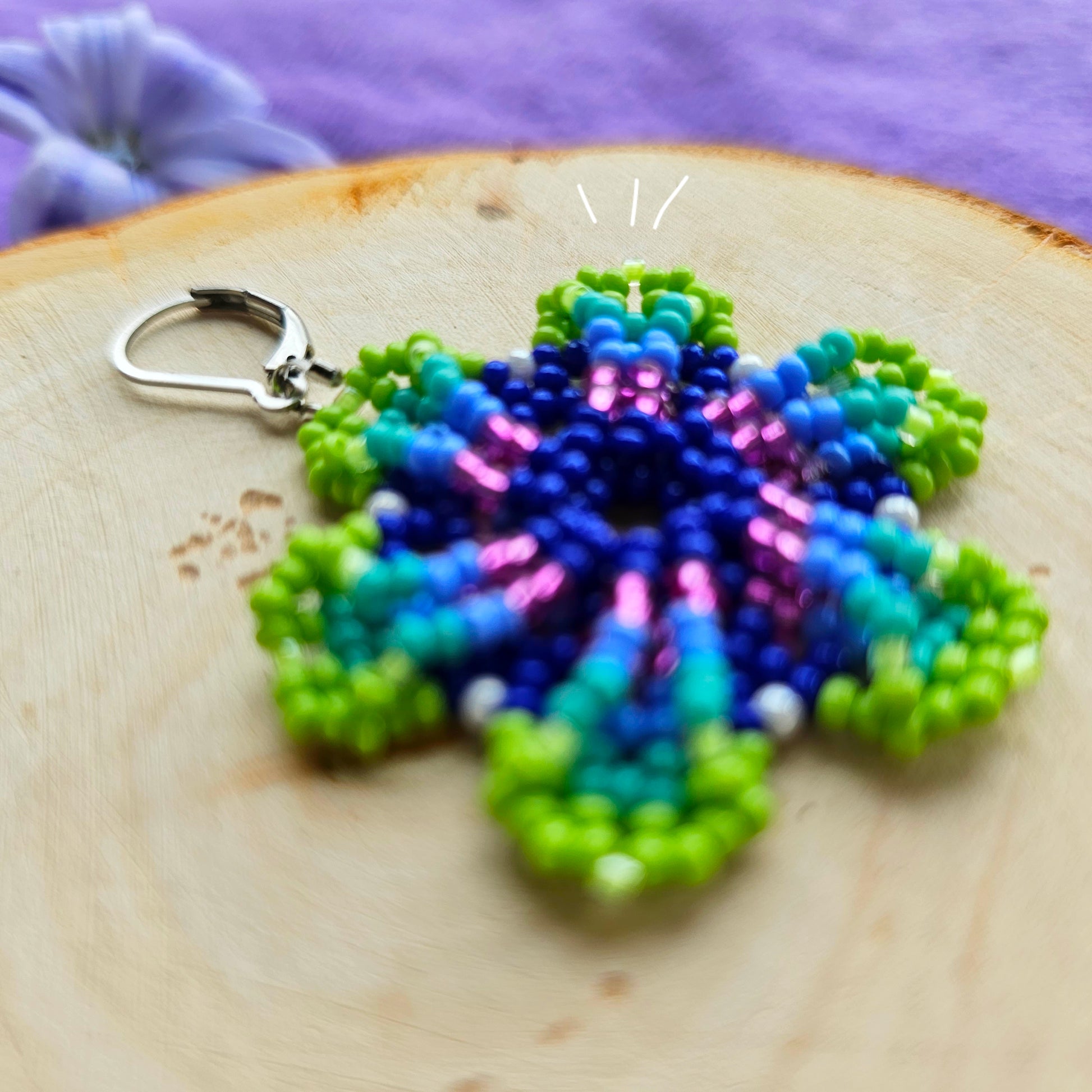 ✨ N E W ✨ 💜🌌 BOREAL SPIRAL FLOWER EARRINGS ✨ - Awaska