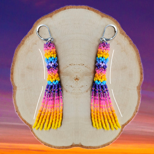 ✨N E W✨🌄 SUNSET SKY ✨ Beaded Earrings