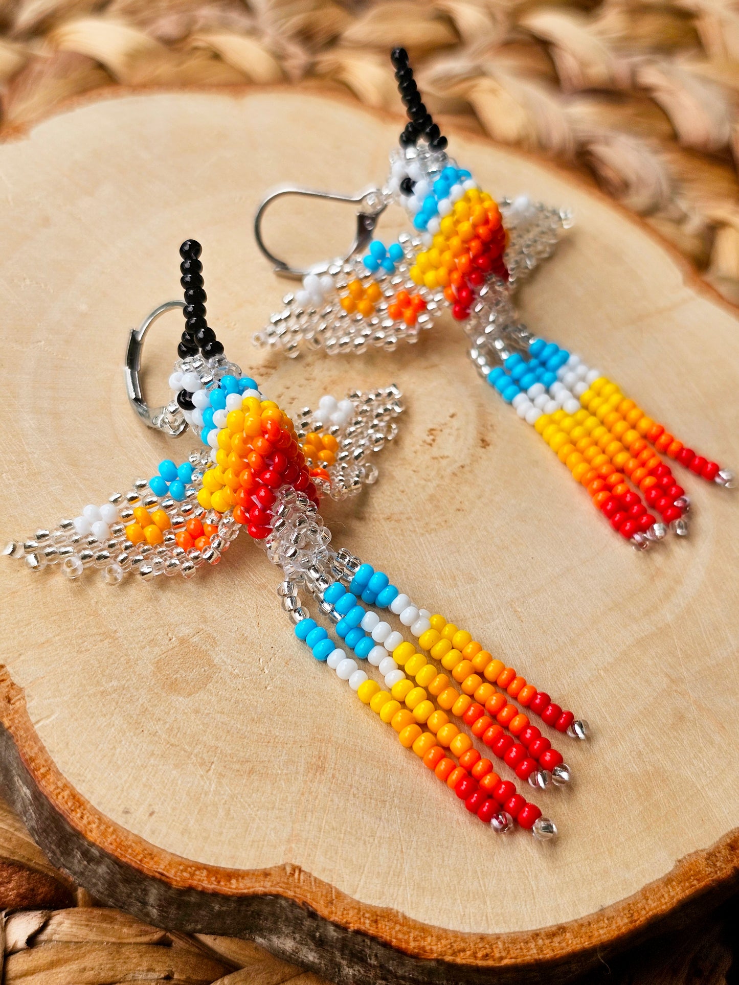 Little hummingbirds ✨ 3D Beaded Earrings ✨