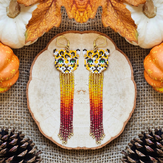 ✨🍁NEW🍁✨ Jaguar Spirit Beaded Earrings