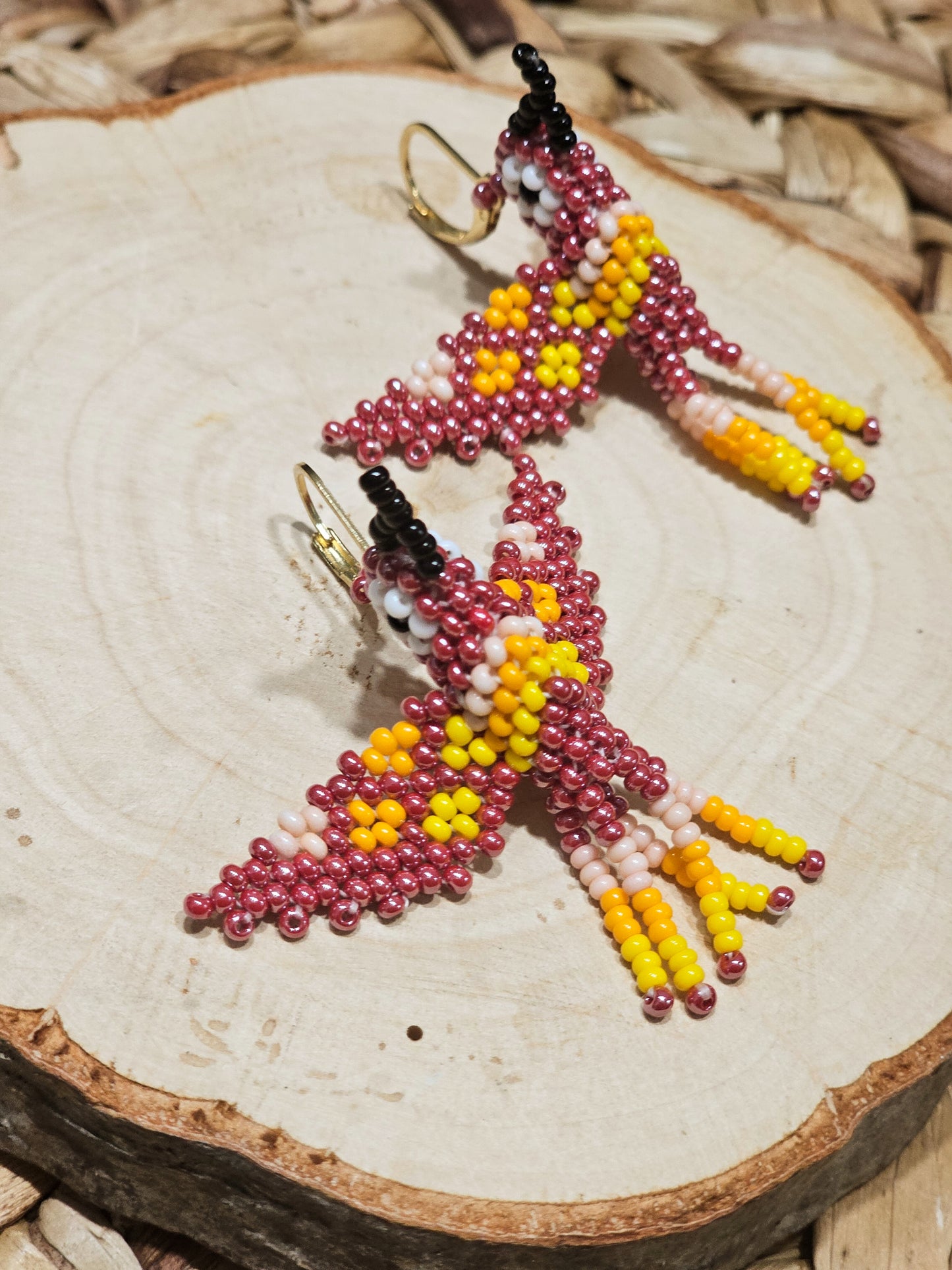 ✨Little hummingbirds✨ 3D Beaded Earrings