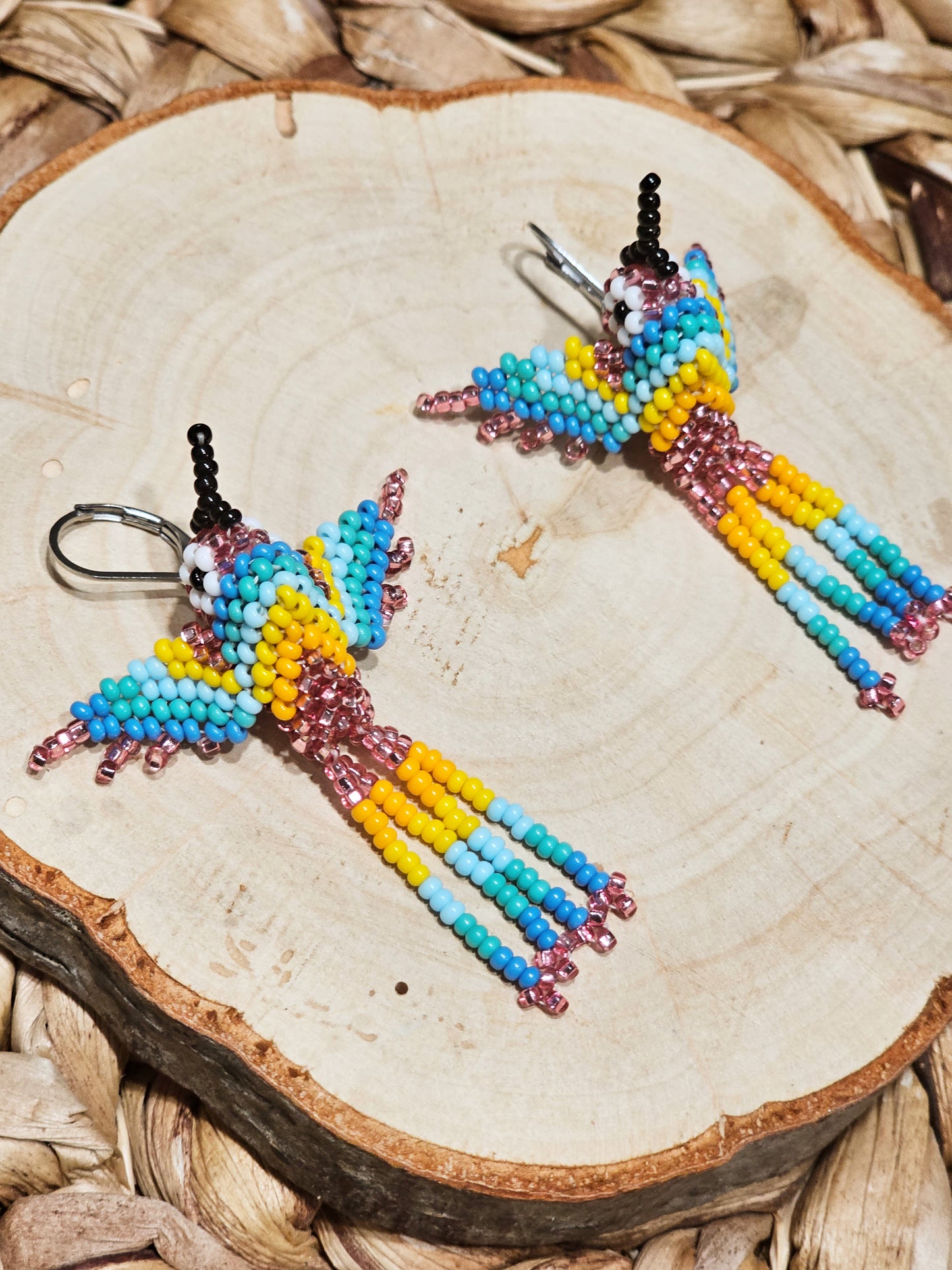 ✨Little hummingbirds ✨ 3D Beaded Earrings