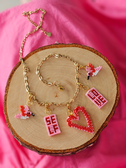 ✨❤️ NEW ❤️✨ SELF LOVE Beaded Necklace 5 Charms