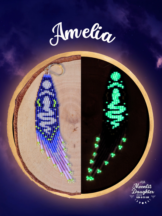 🌙 NEW ✨ AMELIA 🌟 Glow-in-the-Dark Beaded Snake Earrings 🌙✨