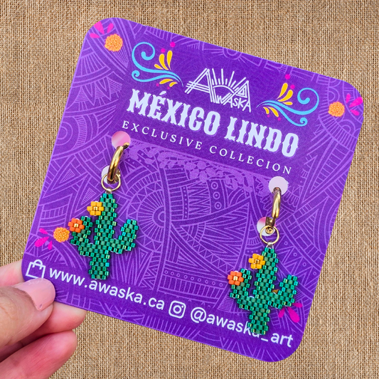 💜 NEW✨ 🌵 Beaded Nopales Earrings 🌵