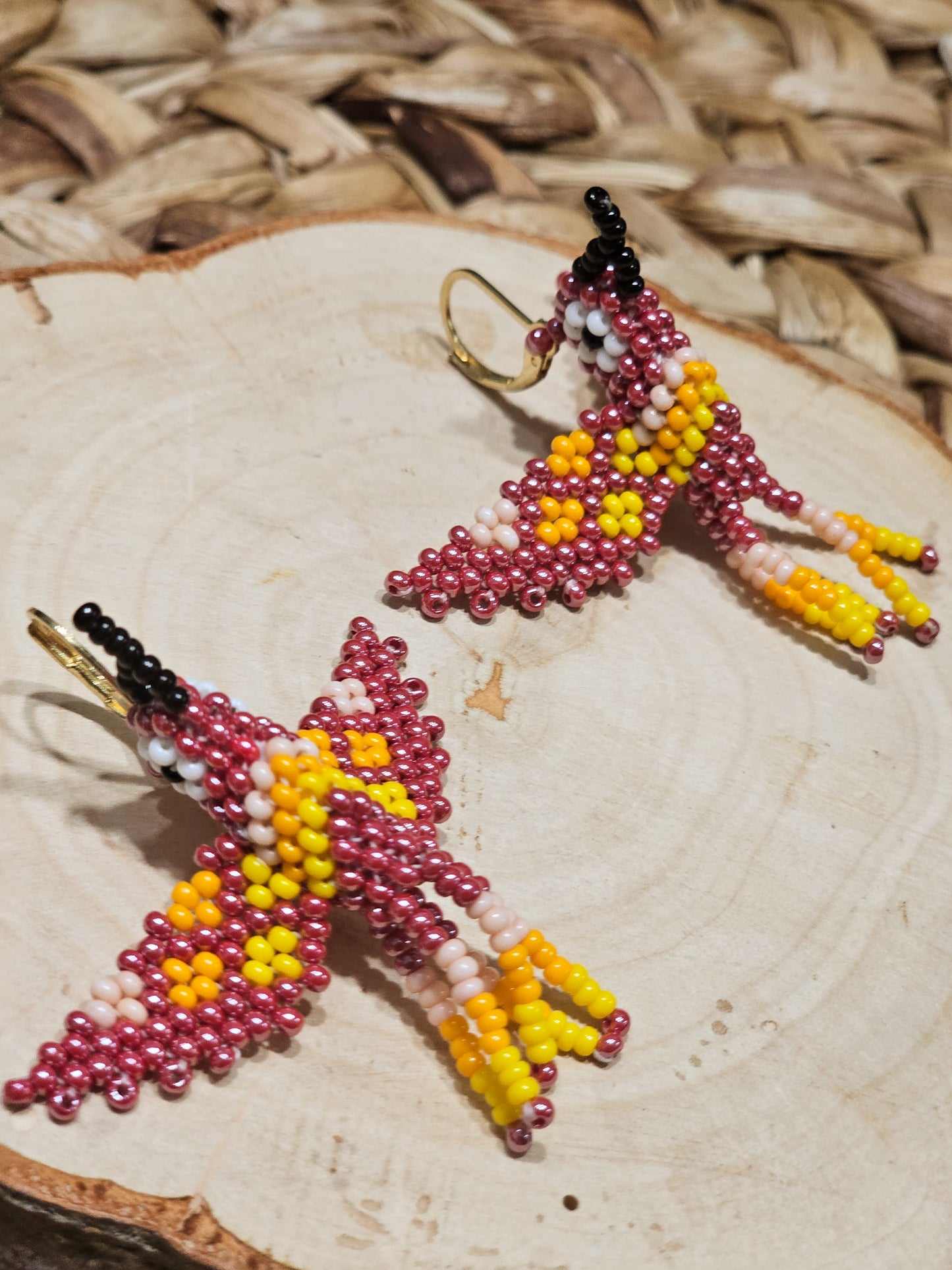 ✨Little hummingbirds✨ 3D Beaded Earrings