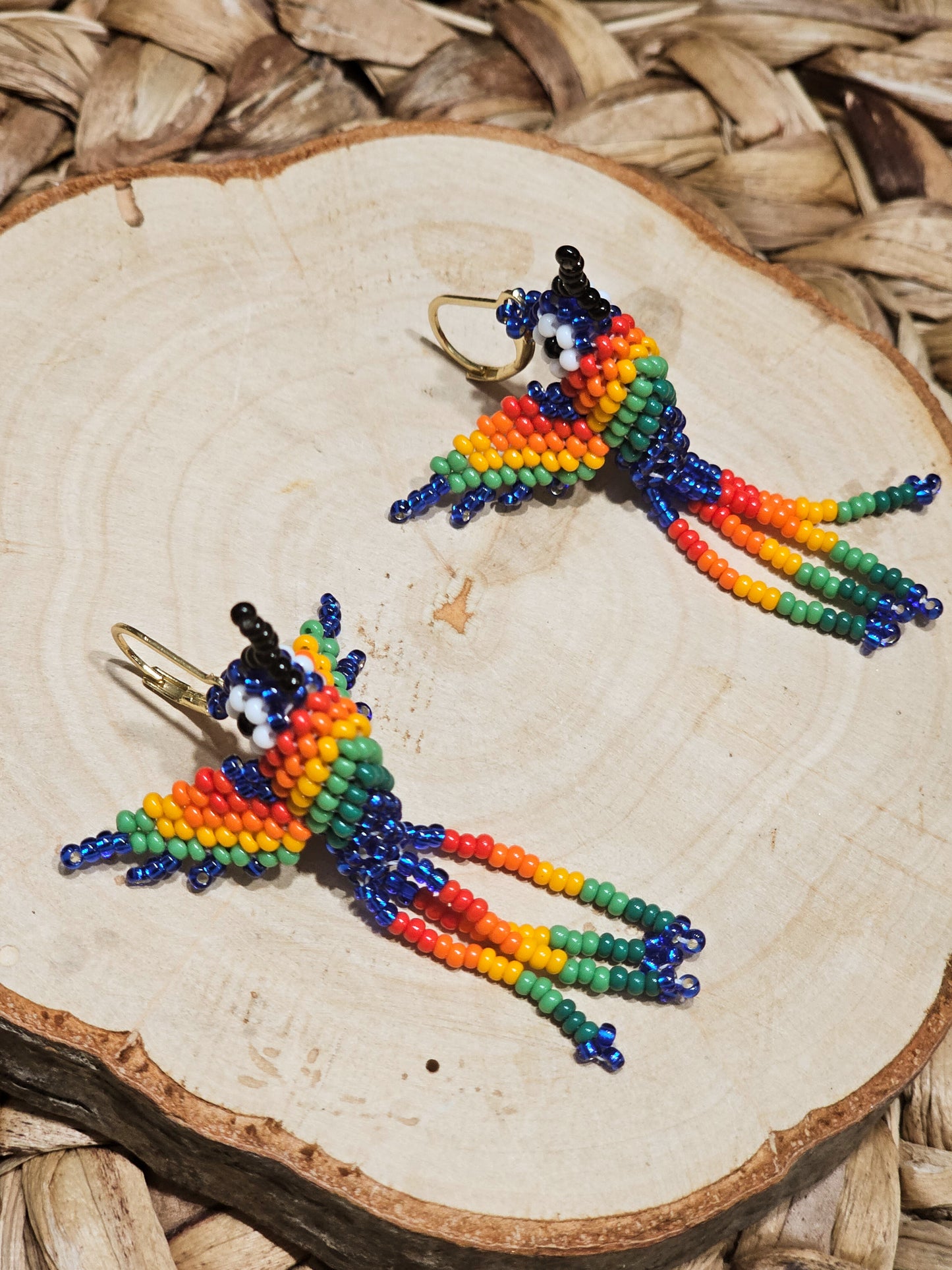 ✨ Little hummingbirds ✨ 3D Beaded Earrings