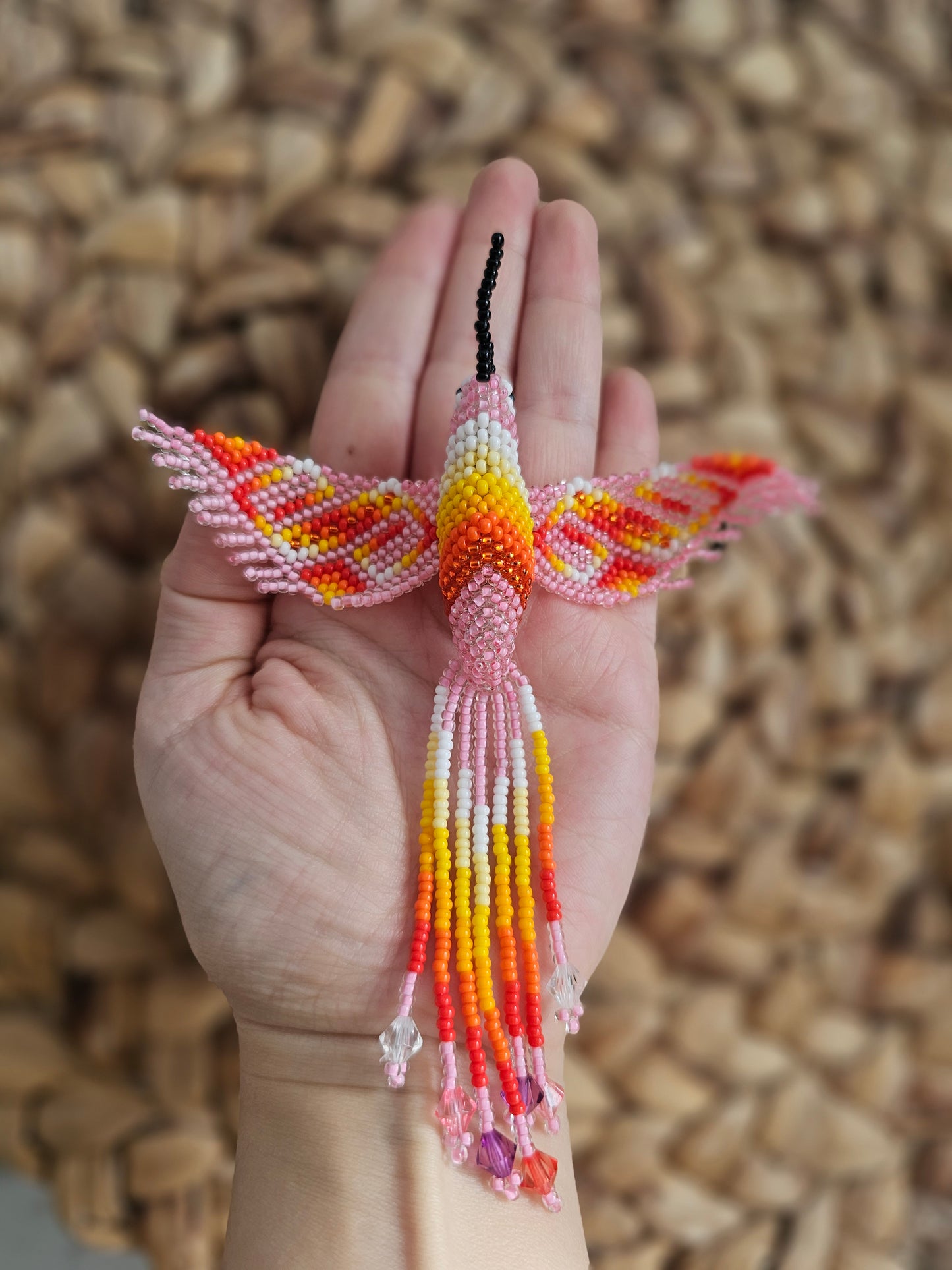 🤍 Little hummingbird ✨ 3d beading