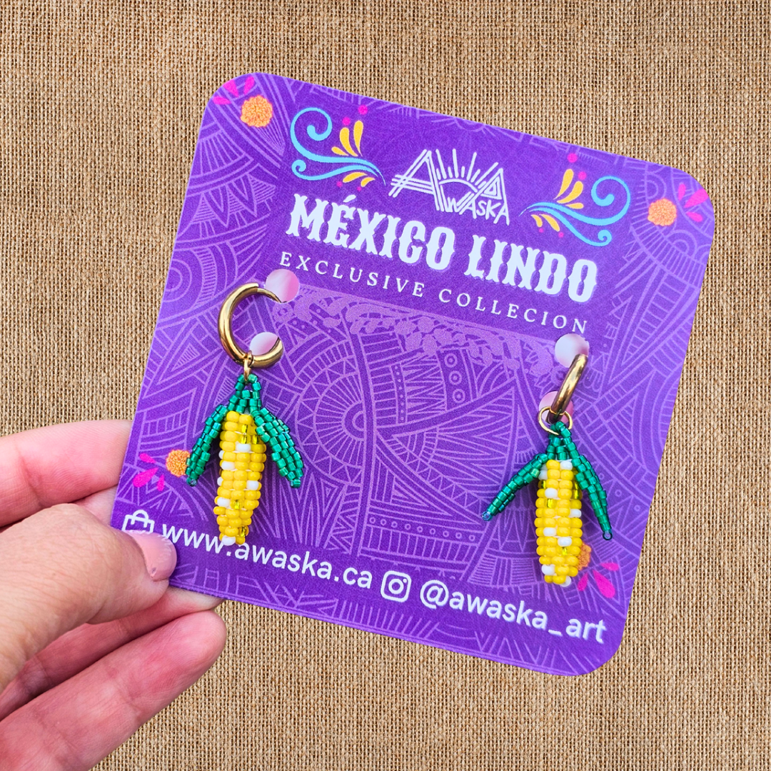 💜 NEW ✨ Beaded Corn Earrings 🌽