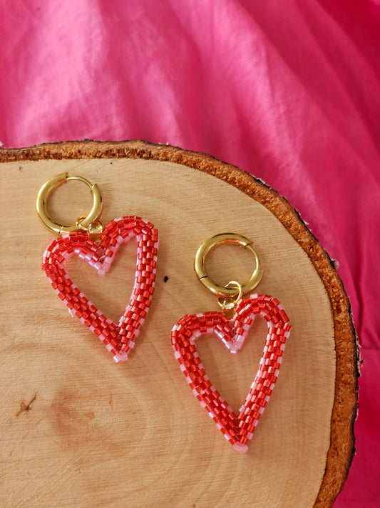 ✨❤️ SELF LOVE ❤️✨ 3D Heart Beaded Earrings ✨