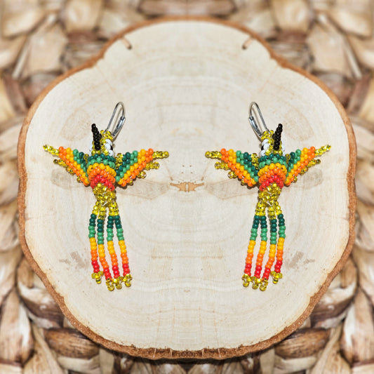 ✨ Little hummingbirds ✨ 3D Beaded Earrings