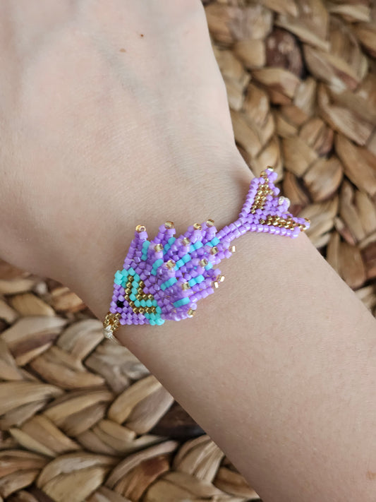 🐟🤍 Fish Bracelet 🤍🐟 Purple - Blue