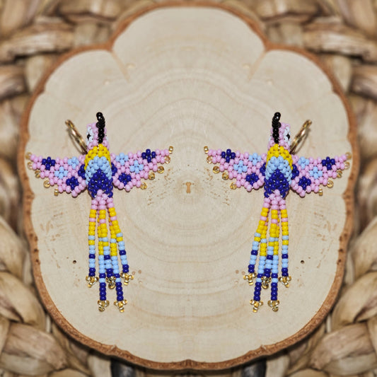 ✨ Little hummingbirds ✨ 3D Beaded Earrings