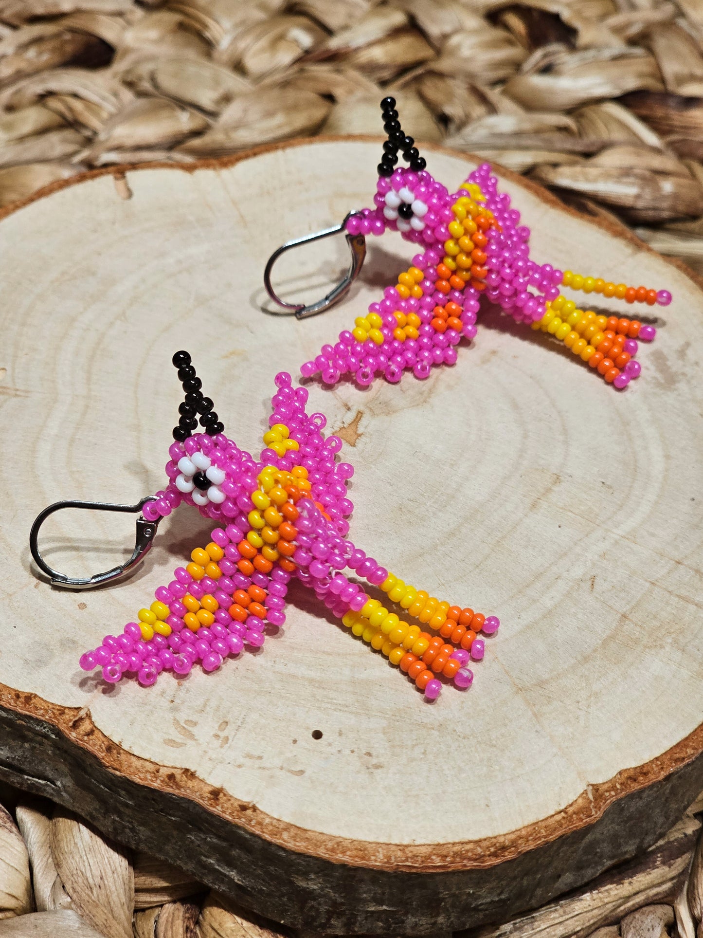 ✨ Little hummingbirds ✨ 3D Beaded Earrings