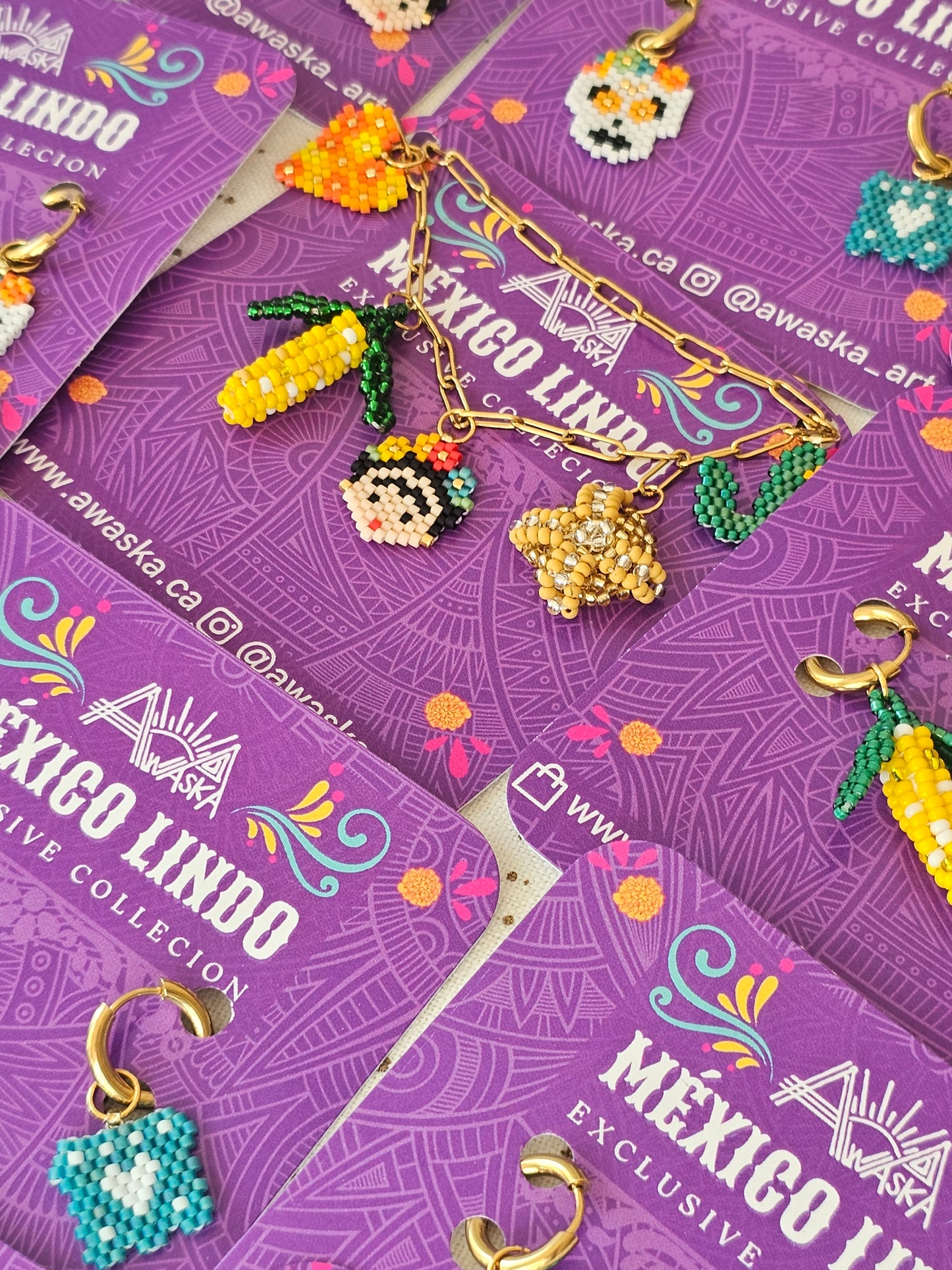 💜 NEW ✨ Beaded Corn Earrings 🌽