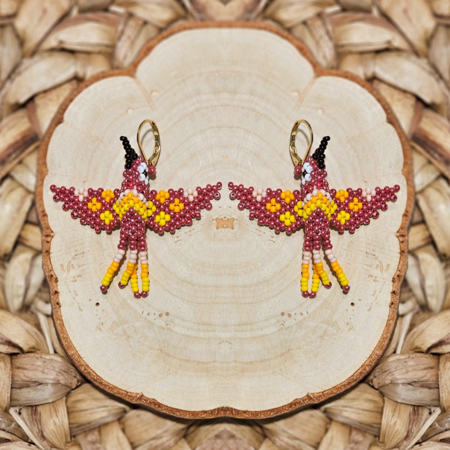 ✨Little hummingbirds✨ 3D Beaded Earrings