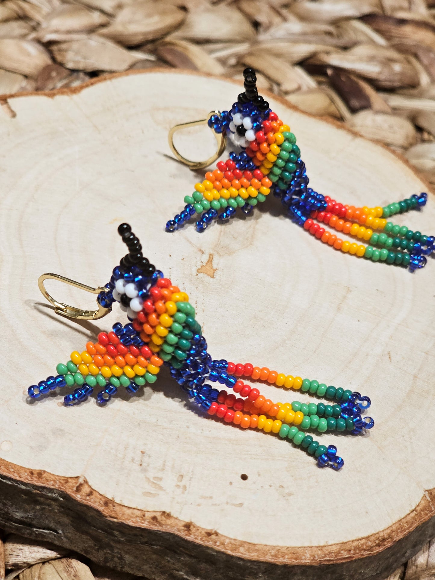 ✨ Little hummingbirds ✨ 3D Beaded Earrings