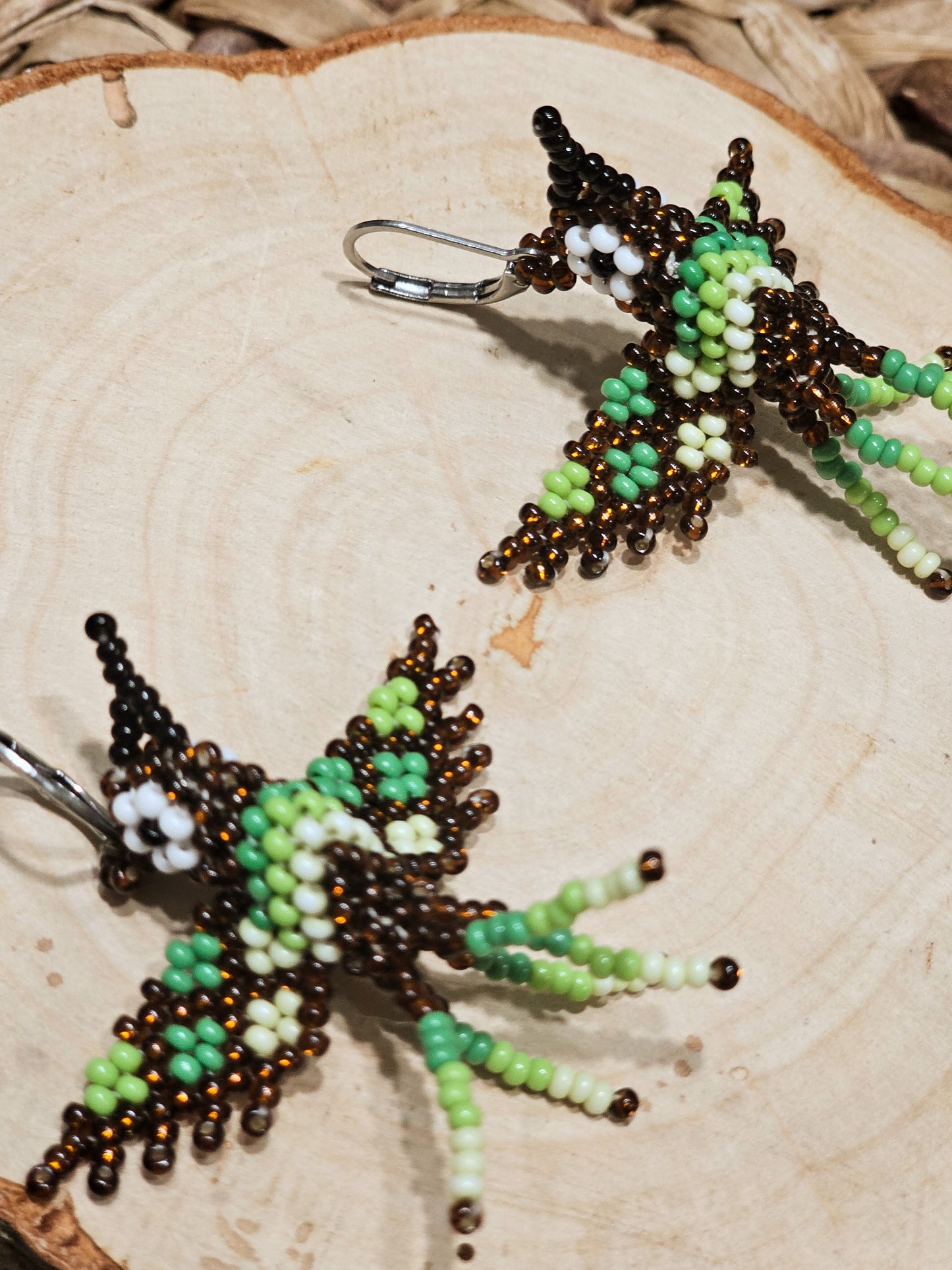 ✨ Little hummingbirds ✨3D Beaded Earrings