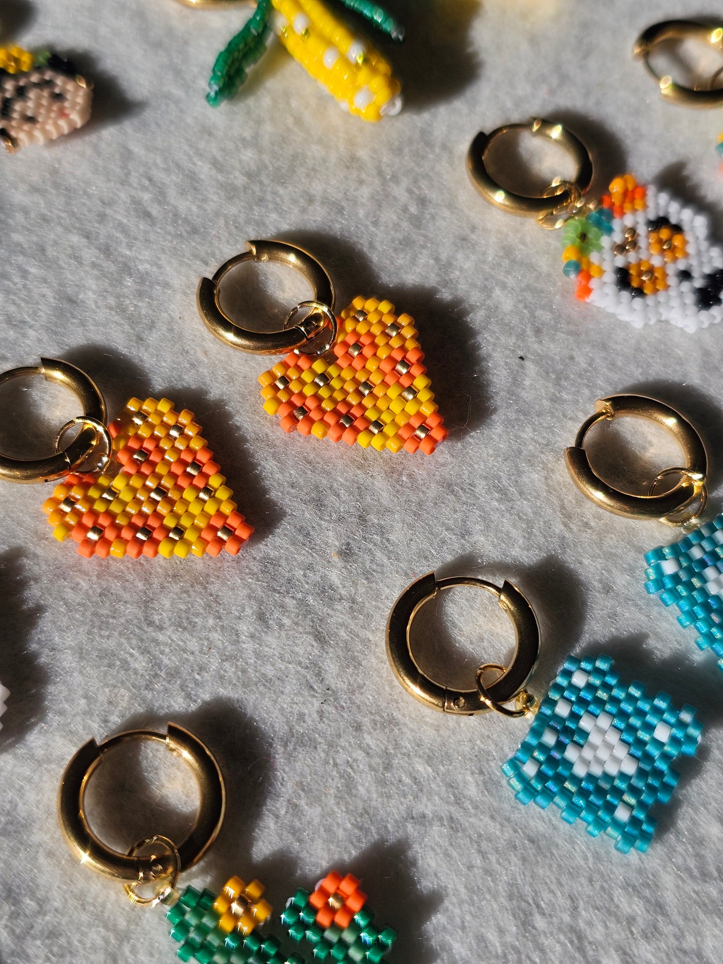 💜 NEW ✨ Beaded Papel Picado Earrings