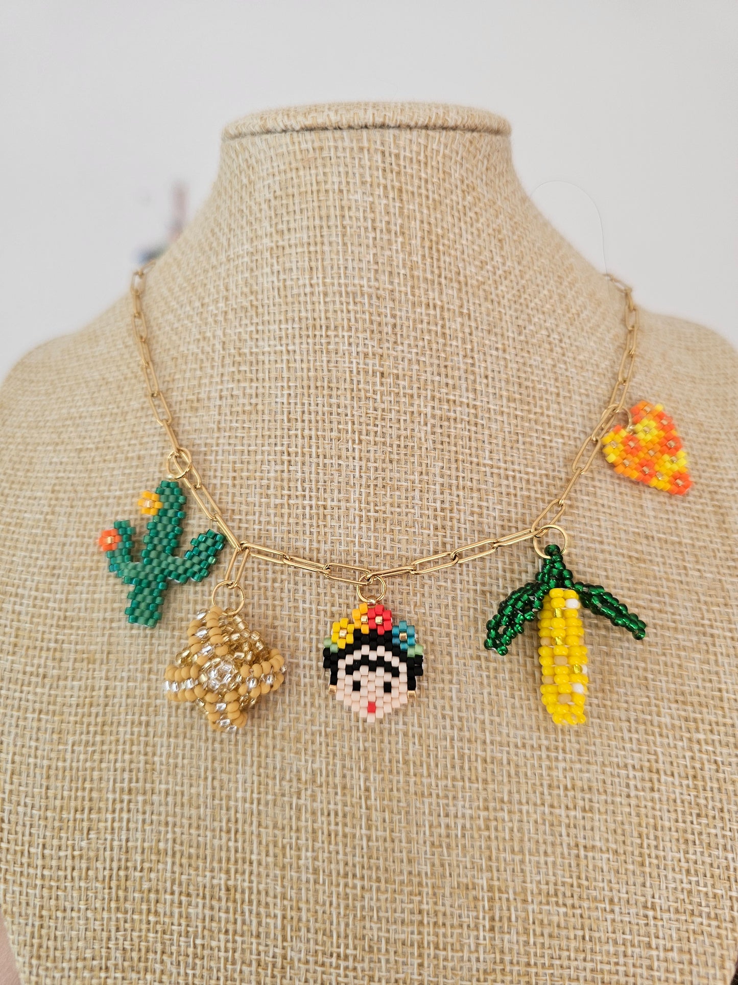 💜NEW✨México Lindo✨ Beaded Charm Necklace