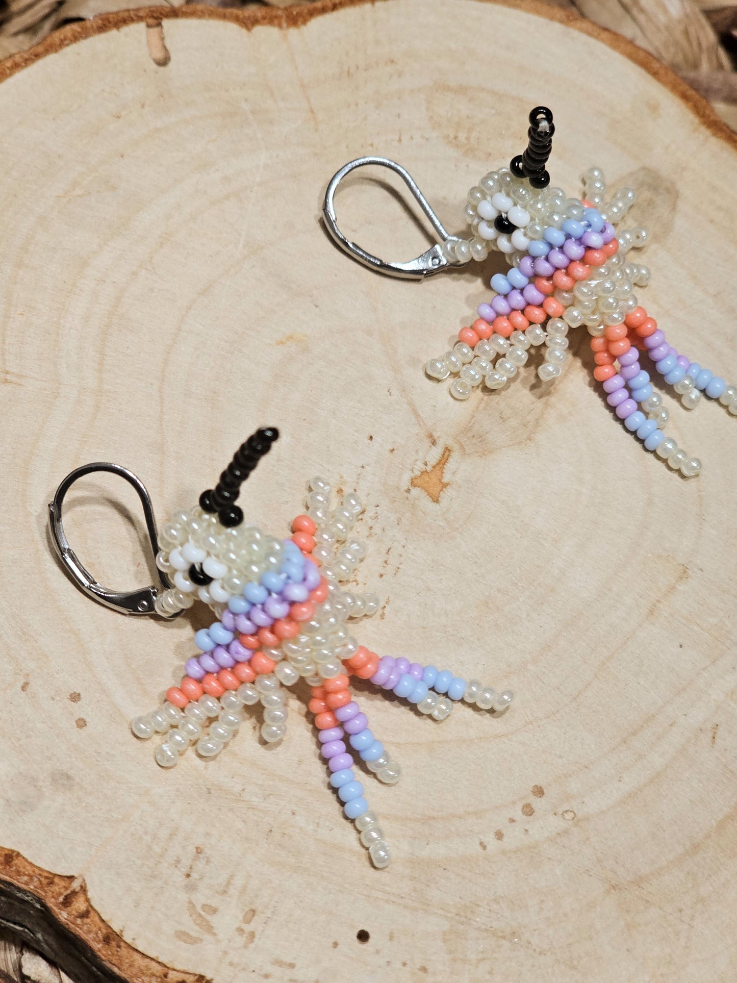 ✨ Little hummingbirds ✨ 3D Beaded Earrings