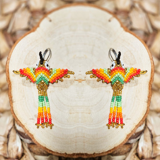 ✨ Little hummingbirds ✨ 3D Beaded Earrings