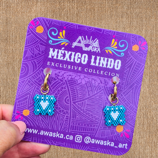 💜 NEW ✨ Beaded Papel Picado Earrings