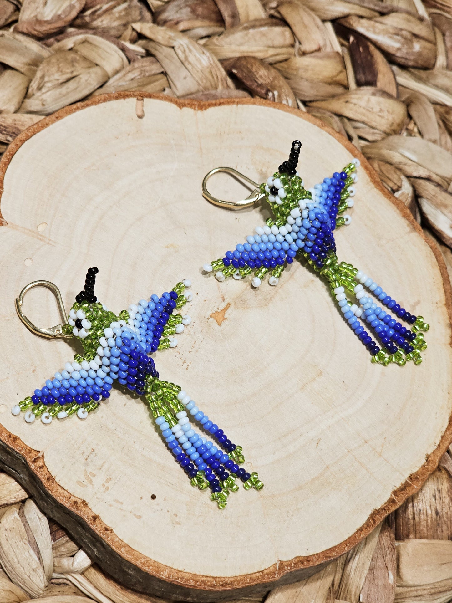 ✨ Little hummingbirds ✨ 3D Beaded Earrings