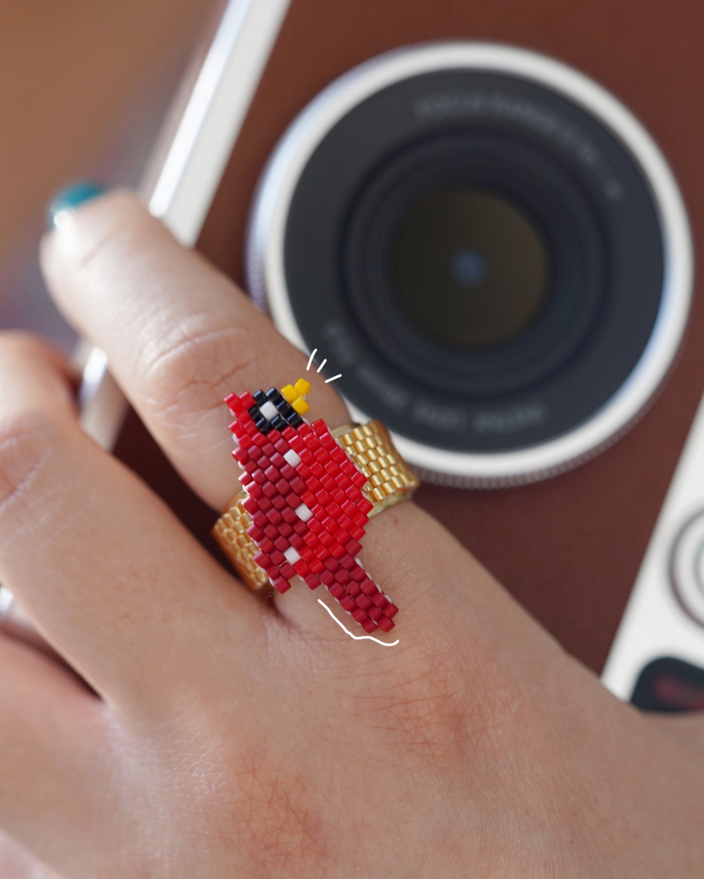 🌟NEW🌟 Winter Birds Rings ❤️ Red Cardinal