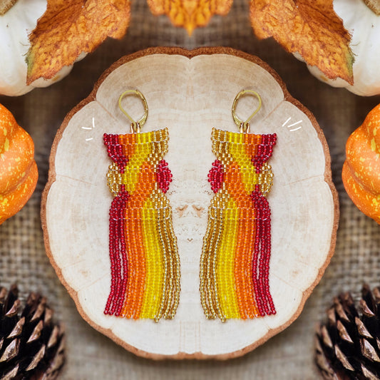 ✨🍁NEW🍁✨ Jaguar Paths Beaded Earrings